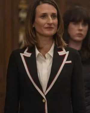Killing Eve Camille Cot­tin Black and White Blazer