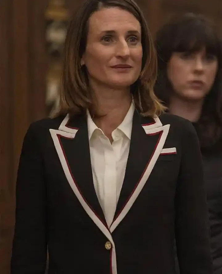 Killing Eve Camille cottin Black and White Blazer