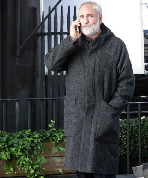 Killing Eve Kim Bodnia Black Hooded Wool Coat