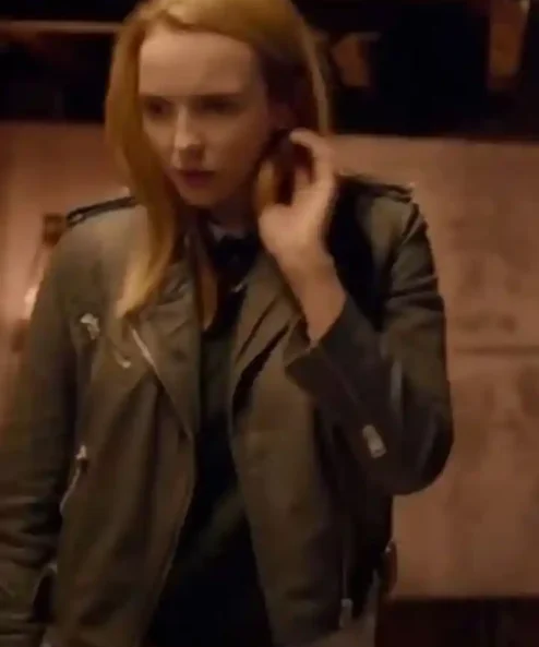 Killing Eve S04 Jodie Comer Brown Biker Leather Jacket