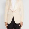 Kingsman Eggsy Ivory Cotton Tuxedo Blazer