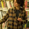 Kristin Kreuk Murder in a Small Town Plaid Coat