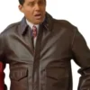 Kristoffer-Polaha-A-Biltmore-Christmas-2023-Jack-Huston-Brown-Leather-Jacket