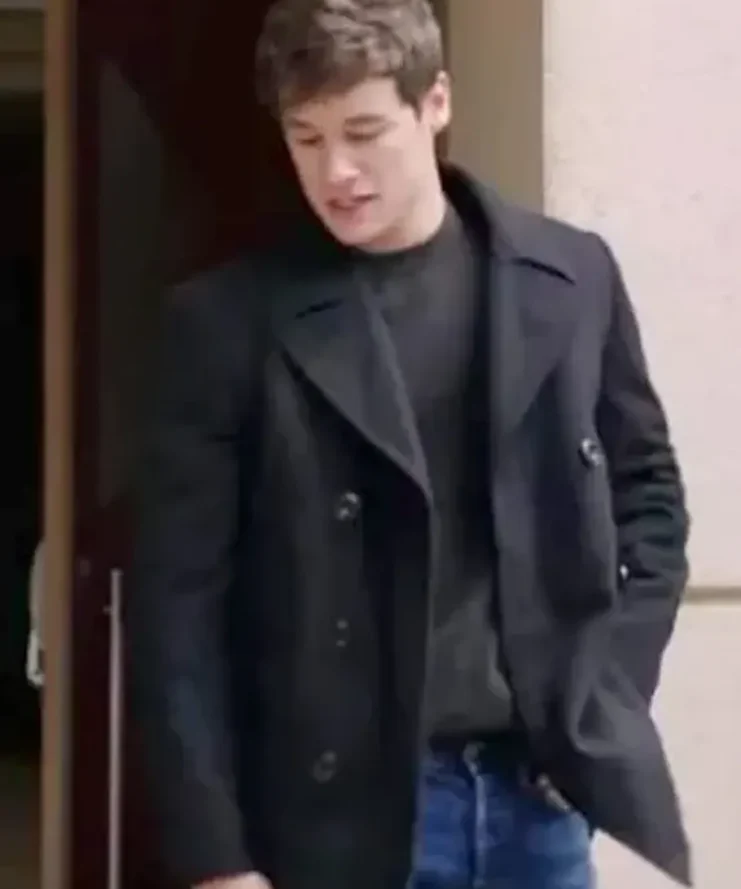 Kyle Allen The In Between Black Wool Peacoat