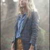 La Brea Eve Harris Blue Wool-Blend Plaid Blazer