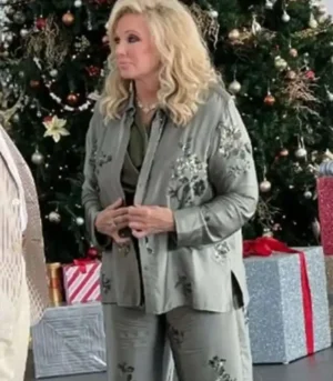 Ladies Of The ’80s A Divas Christmas 2023 Morgan Fairchild Grey Suit