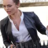 Laura Haddock Transformers 5 Black Cropped Leather Jacket
