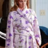 Laura Linney Multicolor Fur Robe