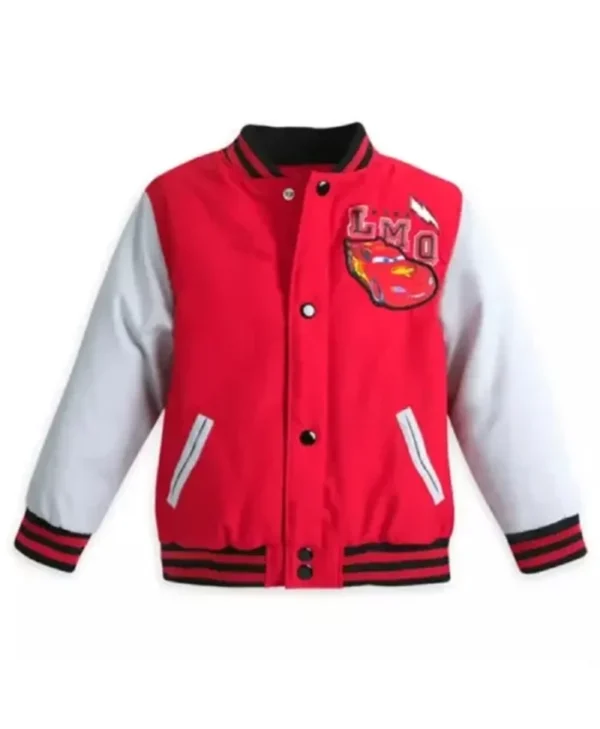 Lightning Mcqueen Letterman Red Varsity Jacket