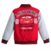 Lightning Mcqueen Letterman Red Varsity Jacket back look