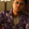 Like A Dragon Infinite Wealth Eric Tomizawa Purple Cotton Shirt