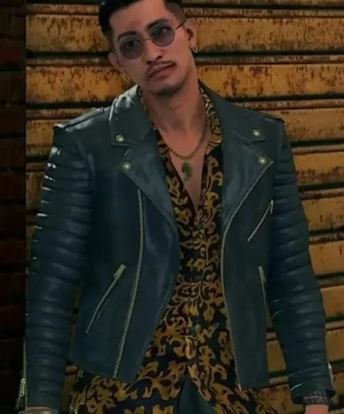 Like A Dragon Infinite Wealth Tianyou Zhao Black Leather Jacket