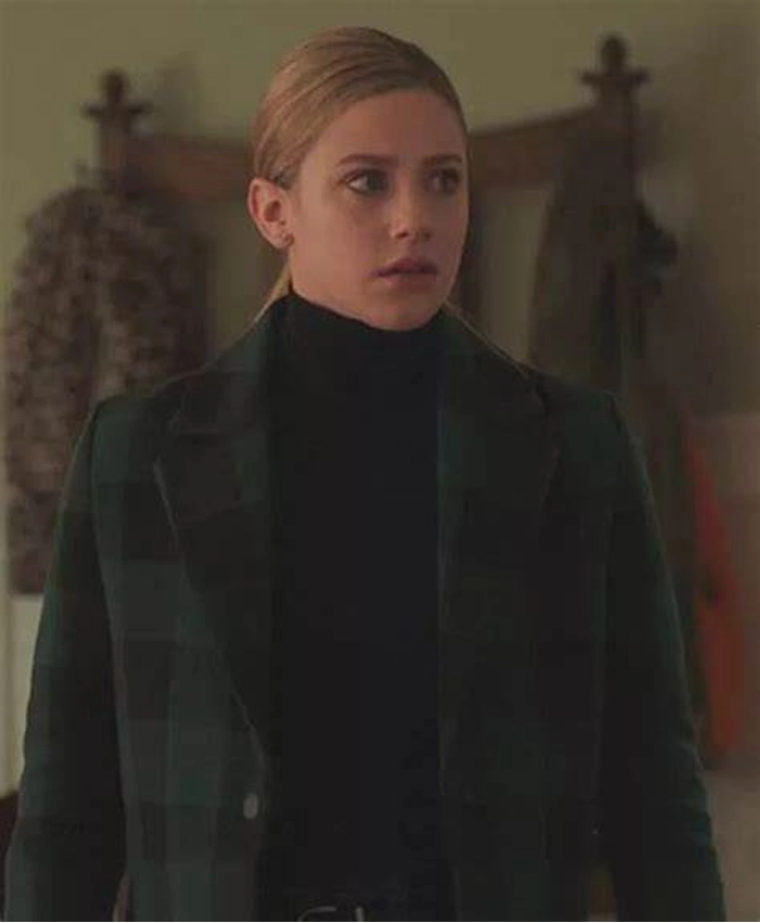 Lili Reinhart Riverdale S05 Wool Checkered Coat