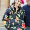Lily Collins Emily In Paris Emily Cooper Puffer Hooded Jacket