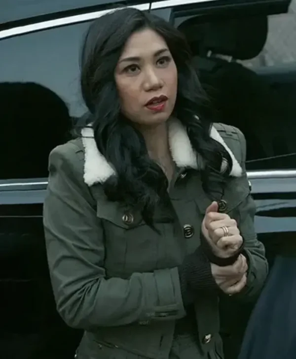 Liza Lapira The Equalizer Fur Collar Green Jacket