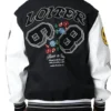Loiter Flaws and Sins Letterman Varsity Jacket Back