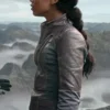 Lost In Space Taylor Russell Brown Leather Jacket