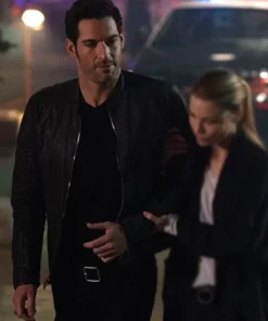 Lucifer Morningstar Black Biker Jacket