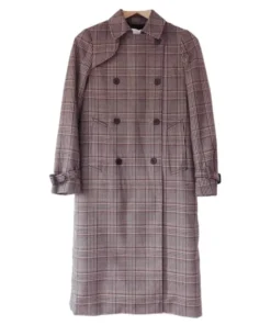 Lucifer S05 Chloe Decker Checked Pinkish Grey Coat