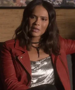 Lucifer Season One Mazikeen Red Leather Jacket