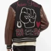 Lucky Charm Letterman Jacket back look