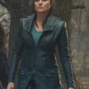 Lucy Lawless Ash vs Evil Dead Black Leather Coat