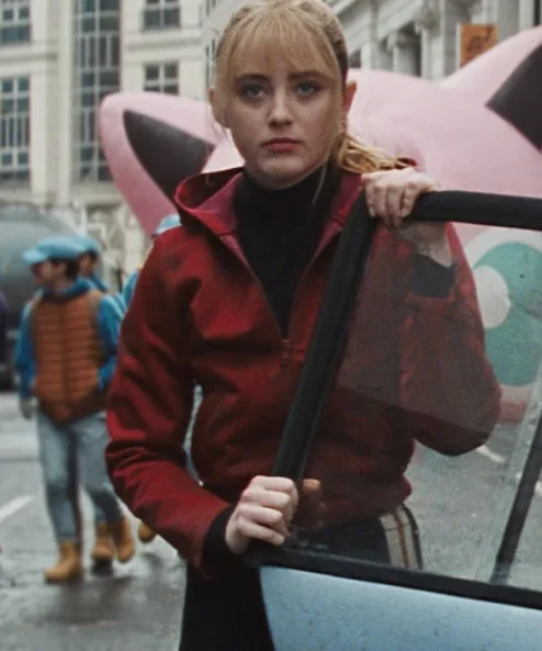 Lucy Stevens Pokémon Detective Pikachu Red Coat