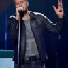 Luke Bryan Black Leather Coat