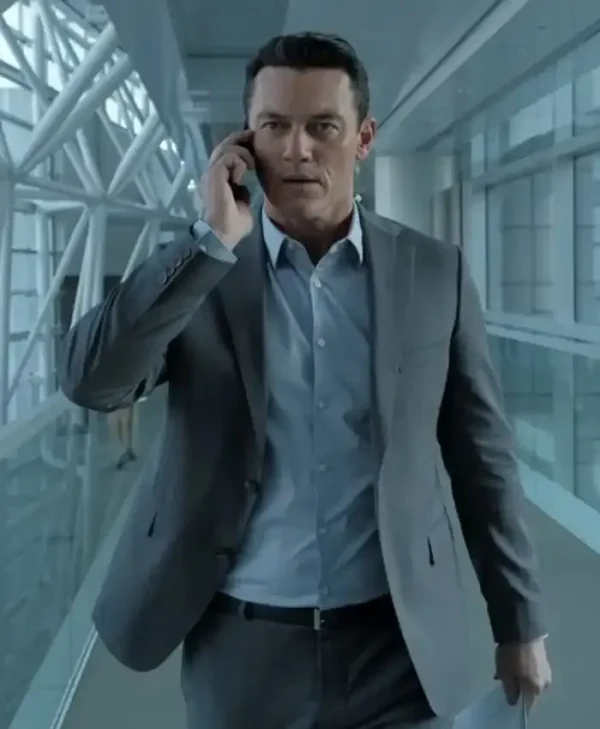 Luke Evans Crisis Dr. Bill Simons Grey Suit