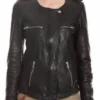 Lula Collarless Now You See Me 2 Genuine Leather Jacket