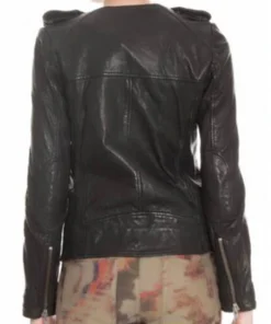 Lula Collarless Now You See Me 2 Genuine Leather Jacket back look