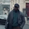 Lupin Omar Sy Mid length Grey Wool Coat