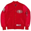 Ma-1 Red Wool Varsity Jacket