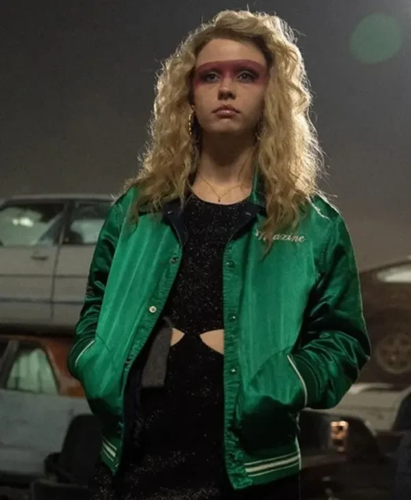 MaXXXine Mia Goth Varsity Jacket