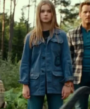 Maisie Lockwood Jurassic World Trucker Denim Blue Jacket