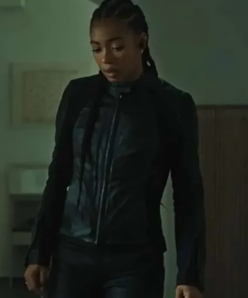 Manon Bresch Wingwomen 2023 Black Leather Jacket