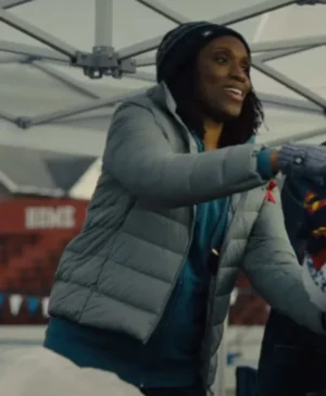 Mare of Easttown Beth Hanlon Grey Quilted Puffer Jacket