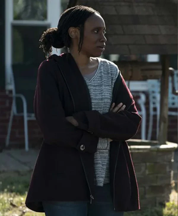Mare of Easttown Chinasa Ogbuagu Maroon Fleece Jacket