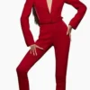 Marie-Moreau-Gen-V-S01-Jaz-Sinclair-Red-Tailored-Blazer-Jumpsuit