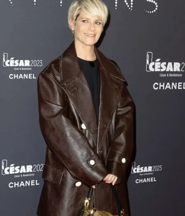 Marina-Fois-Cesar-Revelations-2023-Leather-Coat