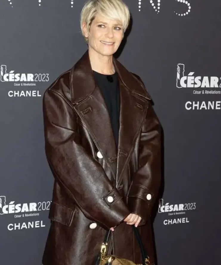 Marina-Fois-Cesar-Revelations-2023-Leather-Coat