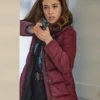 Marina Squerciati Chicago P.D. Puffer Maroon Coat