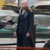 Mark Strong Shazam Dr. Thaddeus Sivana Fur Collar Black Costume Leather Coat