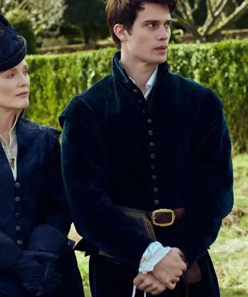 Mary And George Nicholas Galitzine Blue Coat