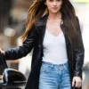 Materialists Dakota Johnson Leather Black Coat
