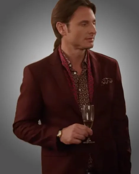 Mathieu Cadault Emily in Paris Maroon Blazer