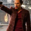 Matthew McConaughey The Gentlemen Brown Checkered Blazer