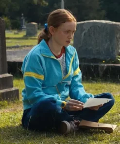 Alternative view of Stranger Things Max Mayfield Blue Fleece Jacket