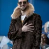 Maximilian Osinski Ted Lasso S03 Fur Brown Coat