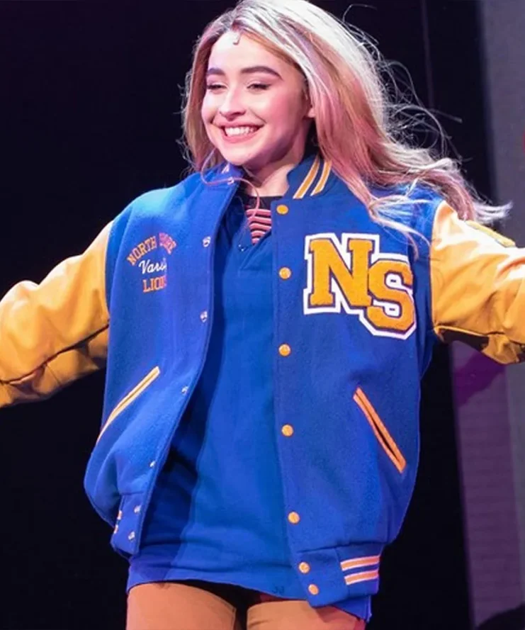 Mean Girls Sabrina Carpenter Purple Varsity Jacket 1